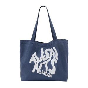Bnwt All Saints Black Canvas large Tote